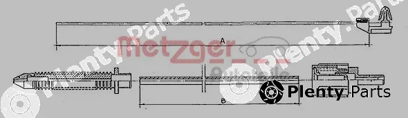 Metzger 10.0381 — Accelerator Cable