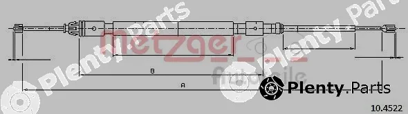 Metzger 10.4522 — Cable Pull, parking brake