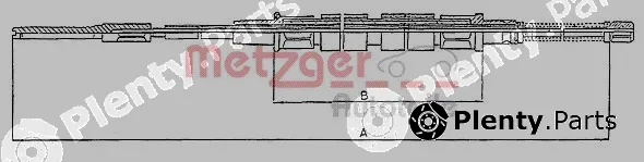 Metzger 10.743 — Cable Pull, parking brake