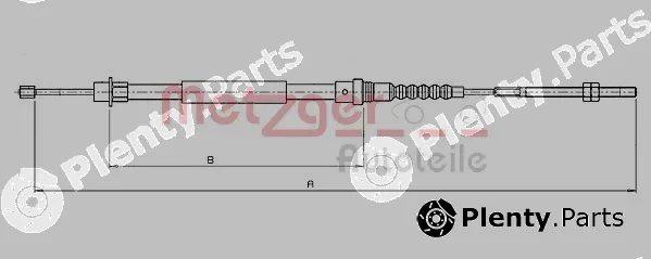 Metzger 10.6216 — Cable Pull, parking brake