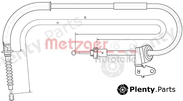 Metzger 10.4302 — Cable Pull, parking brake