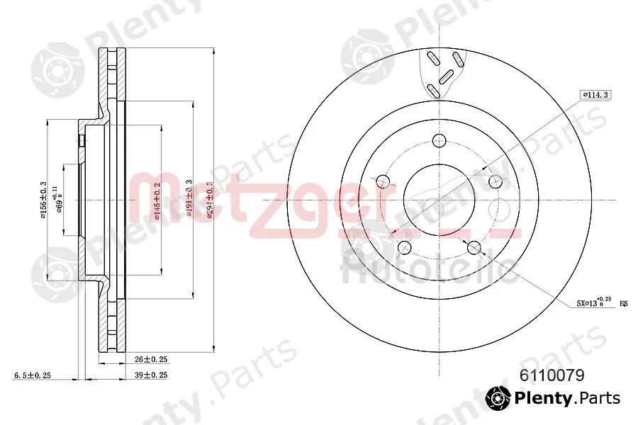 Metzger 6110079 — Brake Disc