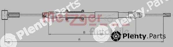 Metzger 10.4745 — Cable Pull, parking brake