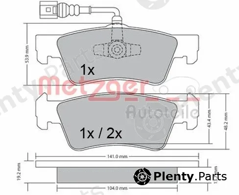 Metzger 1170465 — Brake Pad Set, disc brake