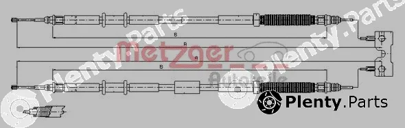 Metzger 11.5771 — Cable Pull, parking brake