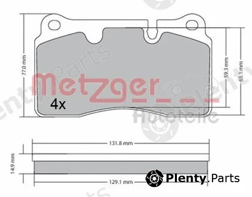 Metzger 1170366 — Brake Pad Set, disc brake GREENPARTS