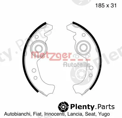 Metzger MG103 — Brake Shoe Set