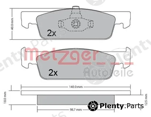 Metzger 1170621 — Brake Pad Set, disc brake