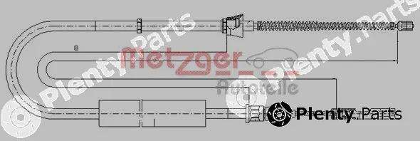 Metzger 10.7507 — Cable Pull, parking brake