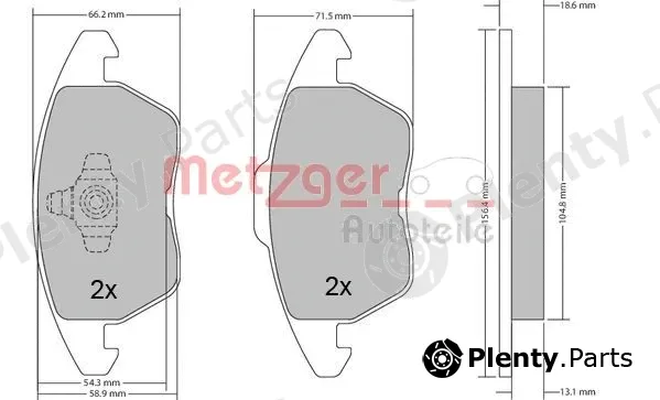 Metzger 1170211 — Brake Pad Set, disc brake GREENPARTS