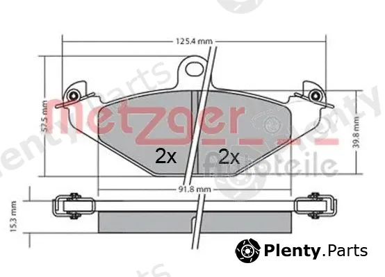 Metzger 1170362 — Brake Pad Set, disc brake