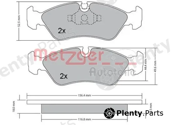 Metzger 1170252 — Brake Pad Set, disc brake