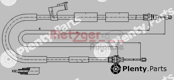 Metzger 17.0684 — Cable Pull, parking brake