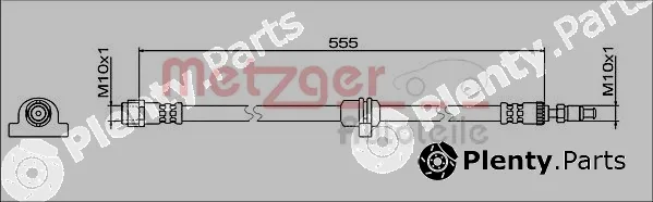 Metzger 4112082 — Brake Hose GREENPARTS