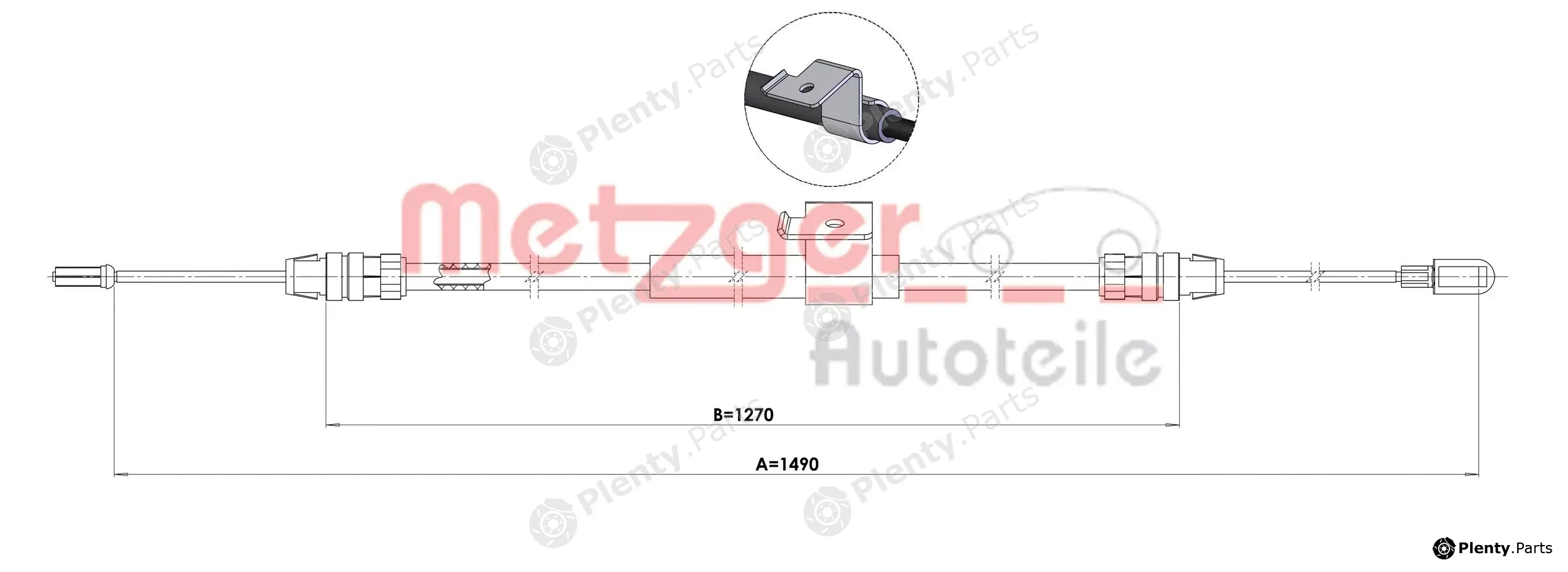 Metzger 1.FO001 — Cable Pull, parking brake