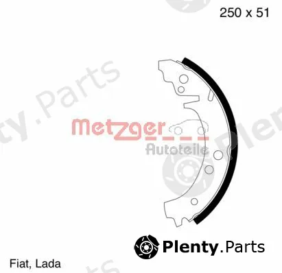 Metzger MG351 — Brake Shoe Set