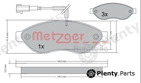 Metzger 1170073 — Brake Pad Set, disc brake