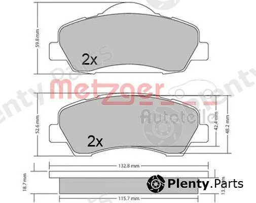 Metzger 1170690 — Brake Pad Set, disc brake