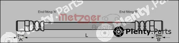 Metzger 4110594 — Brake Hose