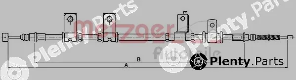 Metzger 17.3505A — Cable Pull, parking brake