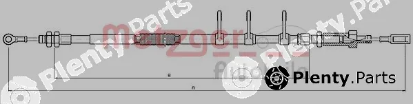 Metzger 10.4741 — Cable Pull, parking brake