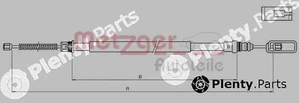 Metzger 10.4719 — Cable Pull, parking brake