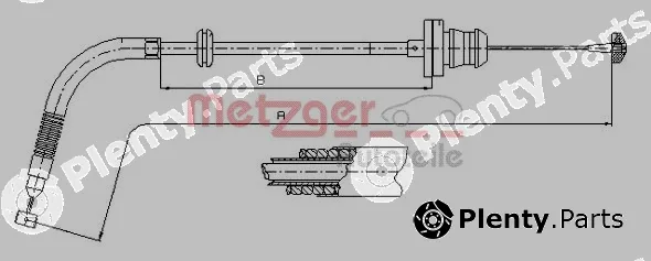 Metzger 12.7302 — Accelerator Cable
