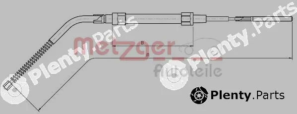 Metzger 10.4134 — Cable Pull, parking brake