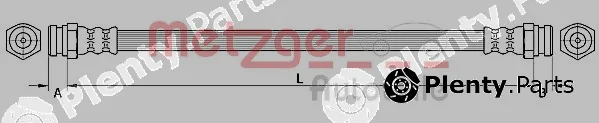 Metzger 4110877 — Brake Hose