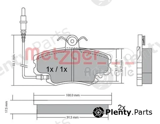 Metzger 1170009 — Brake Pad Set, disc brake