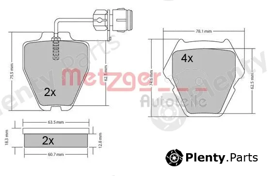Metzger 1170231 — Brake Pad Set, disc brake