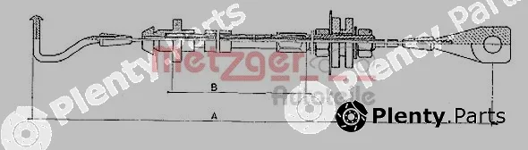 Metzger 10.090 — Accelerator Cable