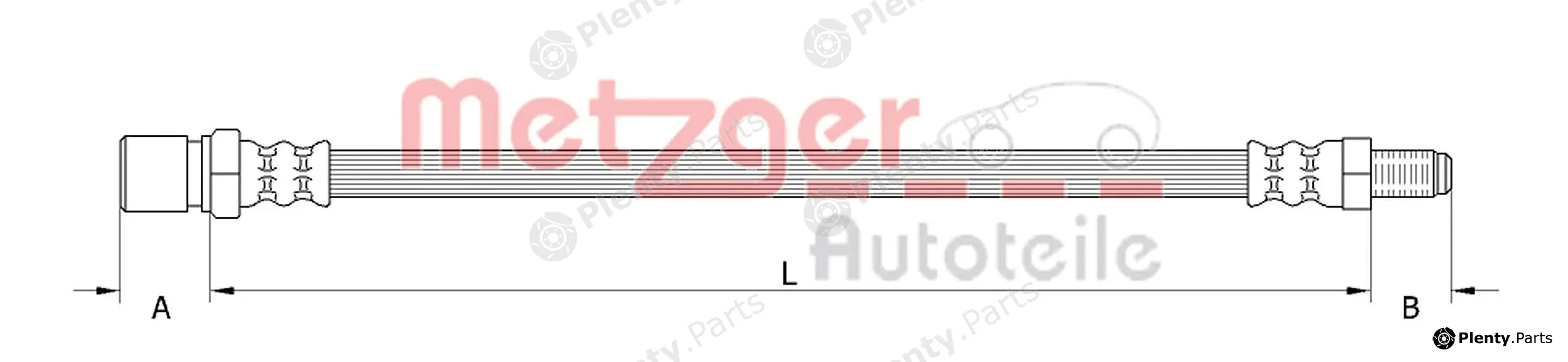 Metzger 4118575 — Brake Hose