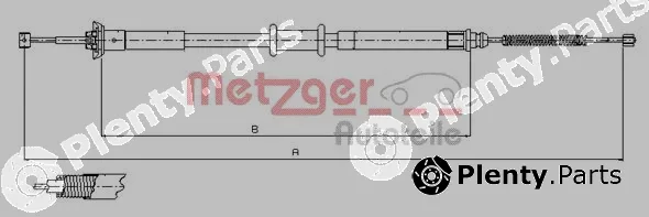Metzger 12.1500 — Cable Pull, parking brake