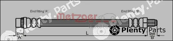 Metzger 4114638 — Brake Hose