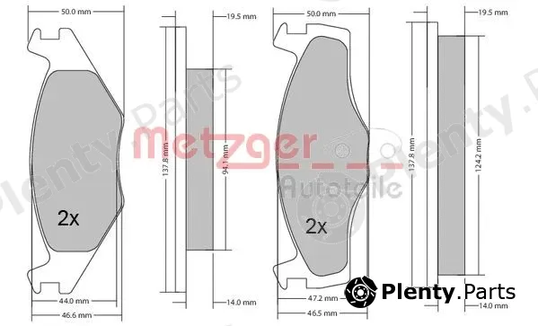 Metzger 1170033 — Brake Pad Set, disc brake