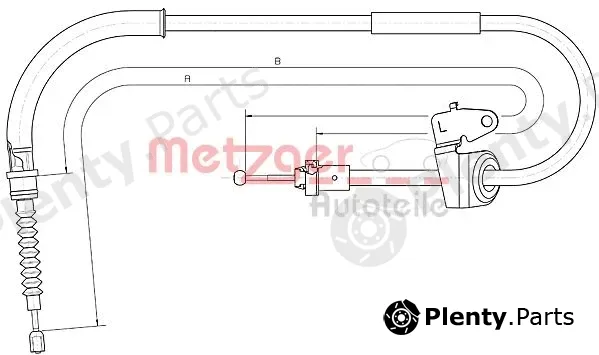 Metzger 10.4305 — Cable Pull, parking brake