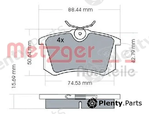 Metzger 1170022 — Brake Pad Set, disc brake