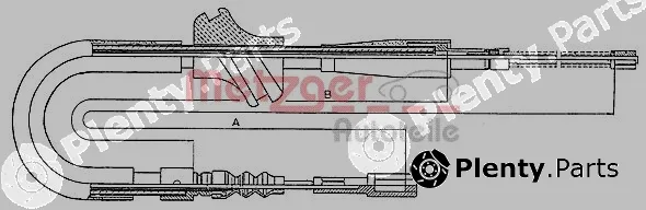 Metzger 10.754 — Cable Pull, parking brake