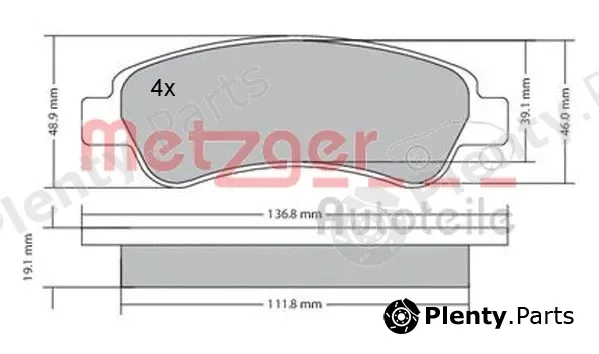 Metzger 1170085 — Brake Pad Set, disc brake