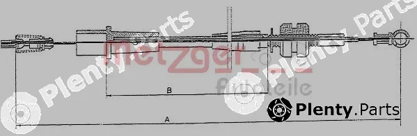 Metzger 11.1242 — Accelerator Cable