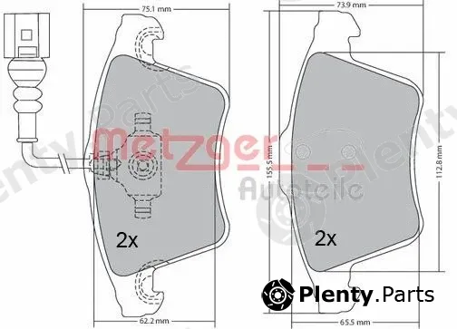 Metzger 1170068 — Brake Pad Set, disc brake