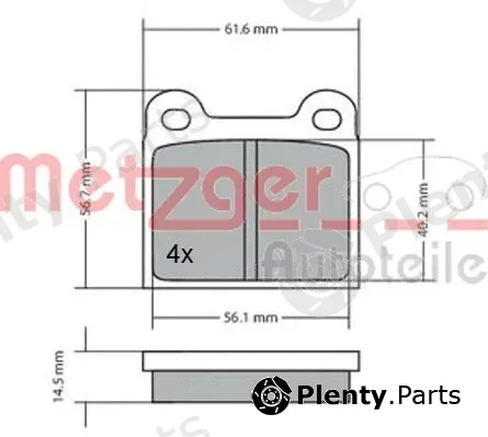 Metzger 1170003 — Brake Pad Set, disc brake