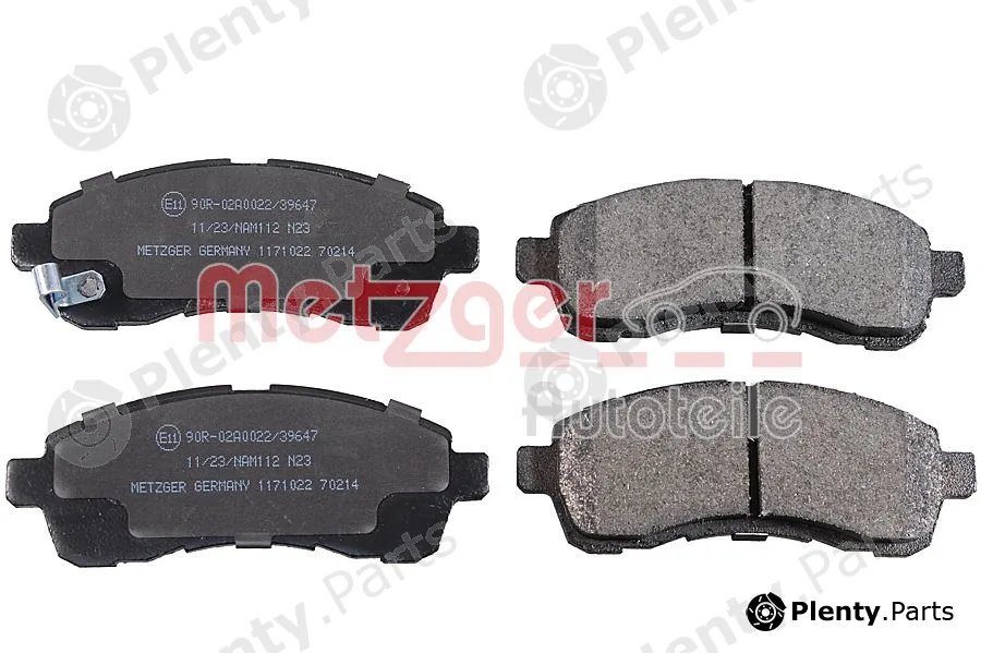 Metzger 1171022 — Brake Pad Set, disc brake