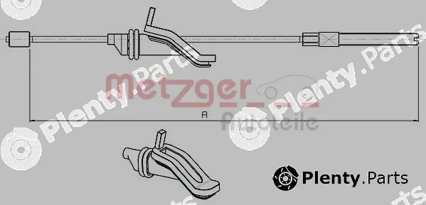 Metzger 10.5369 — Cable Pull, parking brake