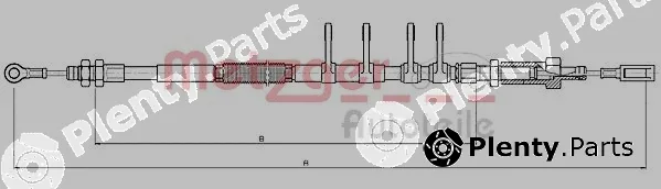 Metzger 10.4742 — Cable Pull, parking brake