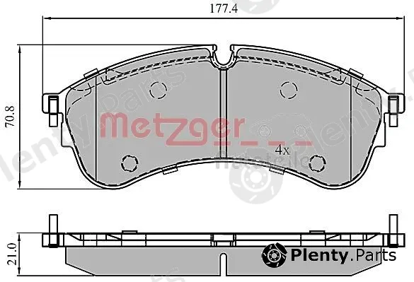 Metzger 1170907 — Brake Pad Set, disc brake
