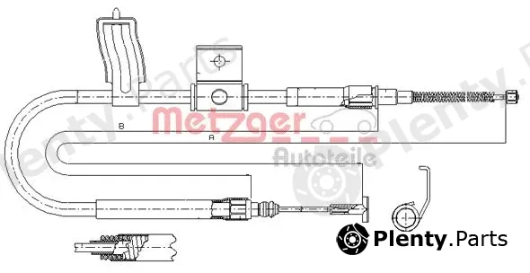 Metzger 631.30 — Cable Pull, parking brake