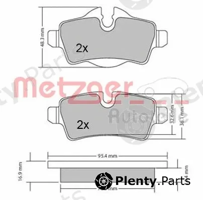 Metzger 1170201 — Brake Pad Set, disc brake