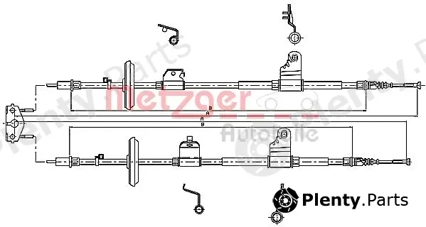 Metzger 11.5778 — Cable Pull, parking brake
